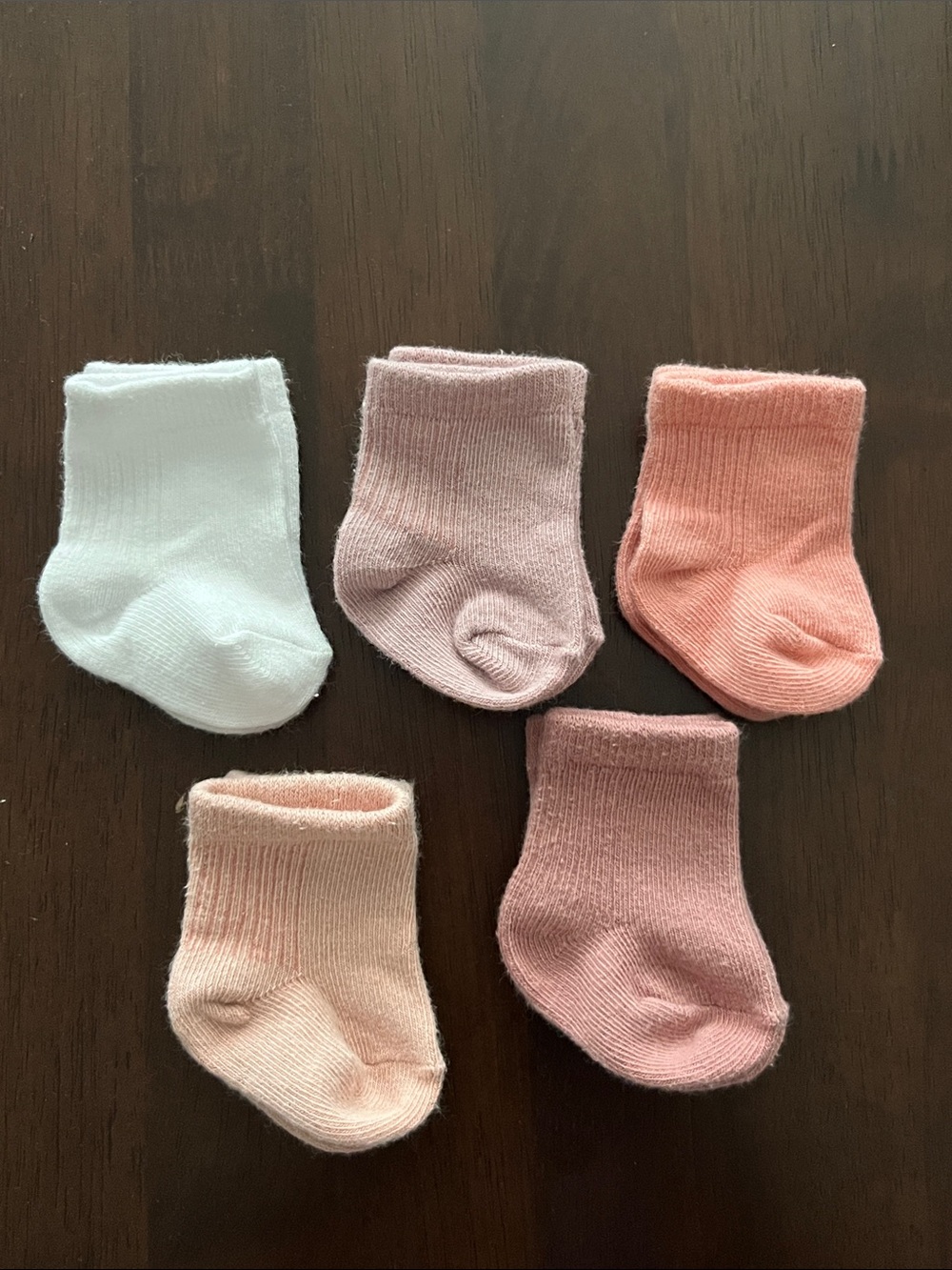 Cat & Jack Baby Sock Set - White, Light Pink & Peach - Newborn